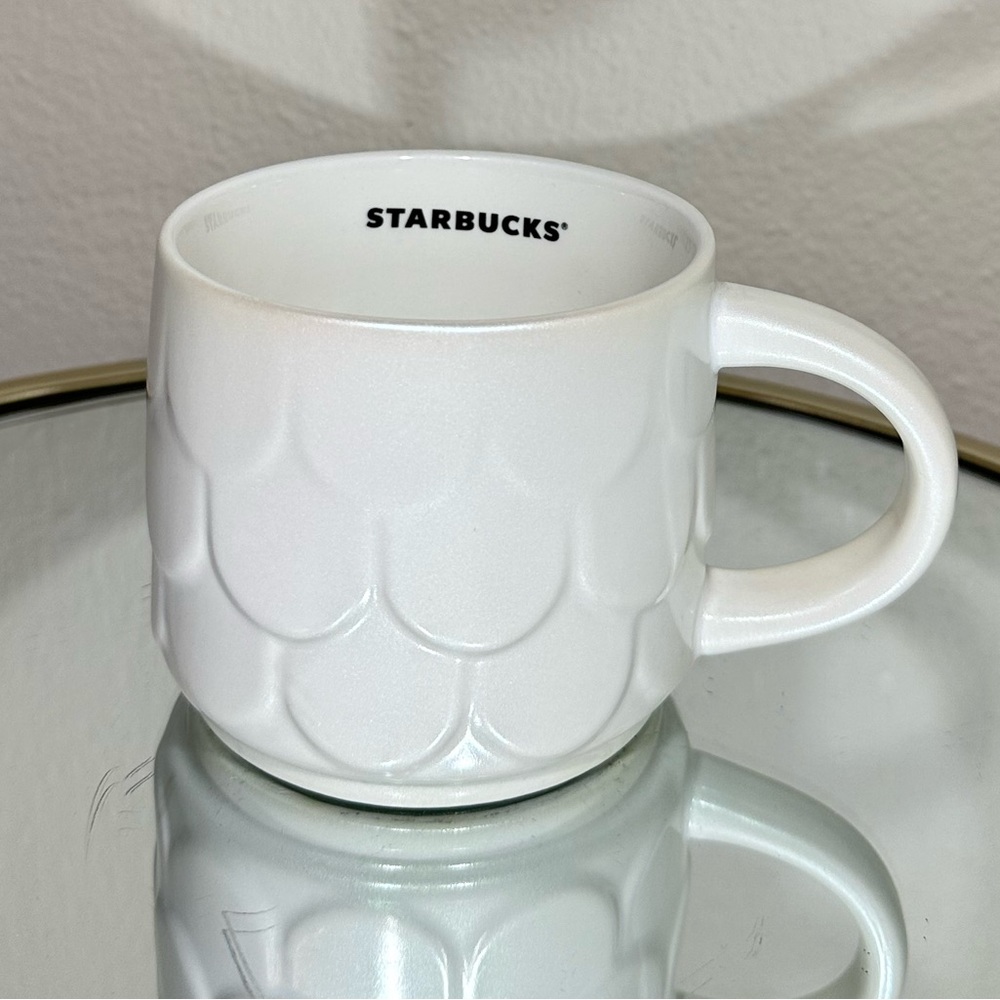 Starbucks White Siren Pearl Scale Ceramic Mug